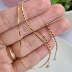 Cadena Colita de Ratón de Acero Dorado