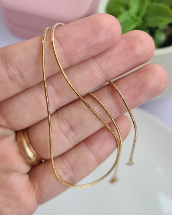 Cadena Colita de Ratón de Acero Dorado
