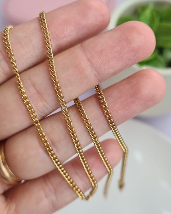 Cadena Grumet de Acero Dorado